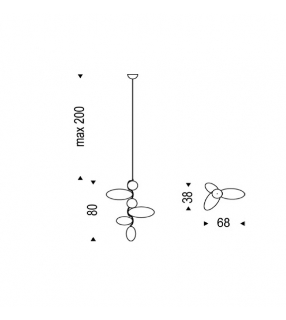 Topaz Cattelan Italia Lámpara de Suspensión