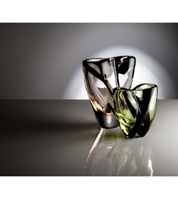 Venini Black Belt Otto Vase