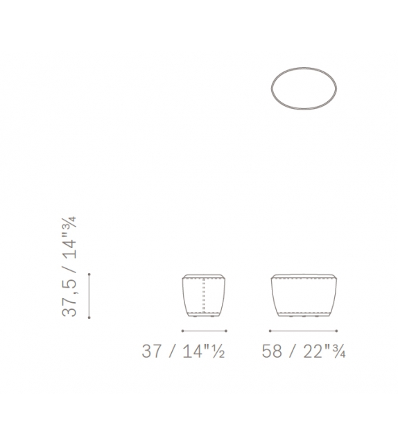 Poltrona Frau Mamy Blue Pouf