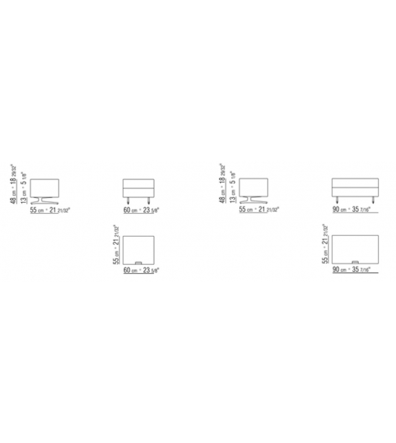 Piuma Flexform Table De Chevet