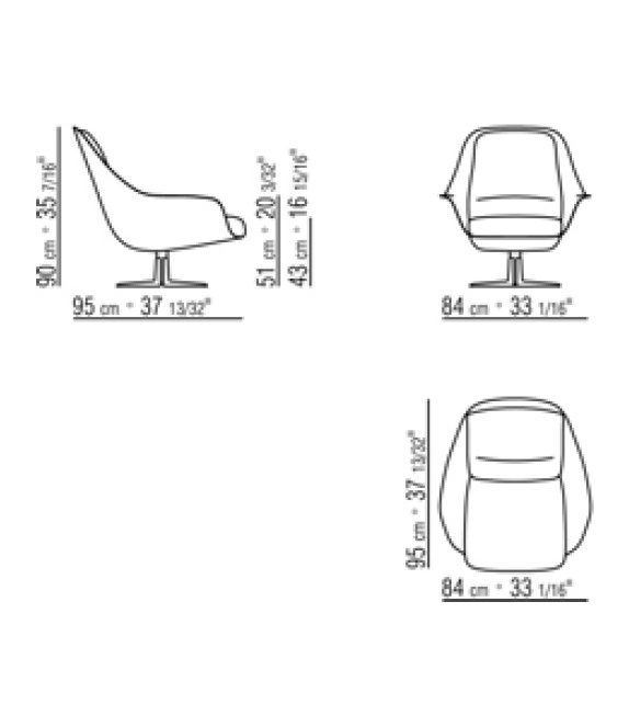 Sveva Flexform Fauteuil