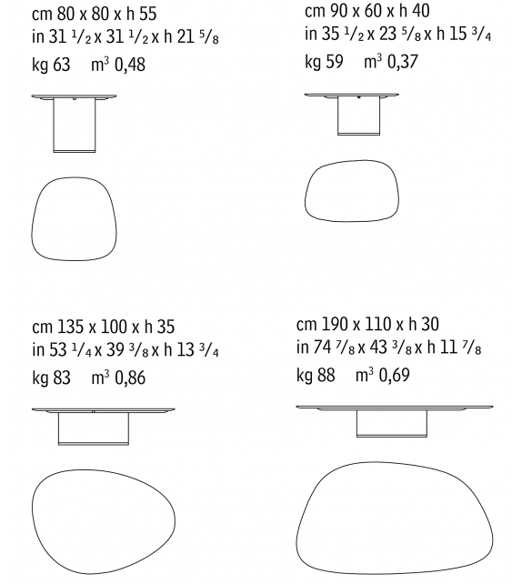 Galet Giorgetti Table Basse