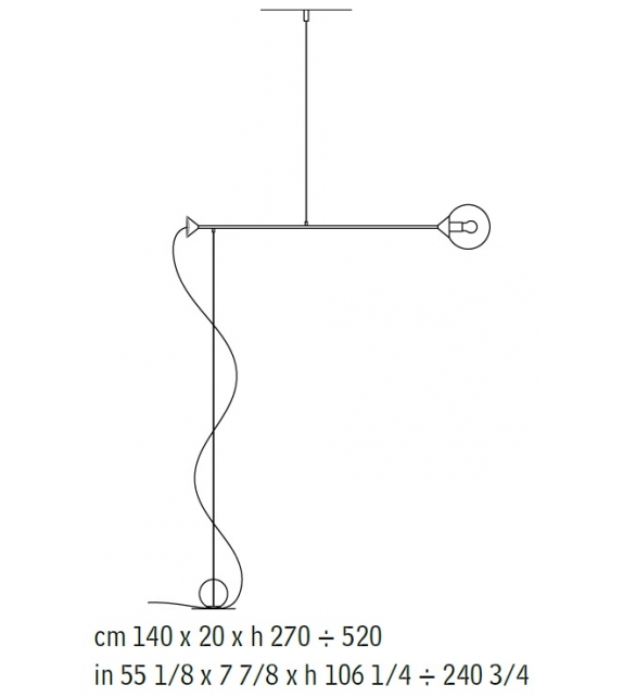Kendama Giorgetti Steh-Deckenleuchte