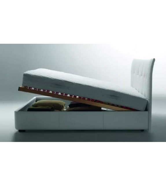 Aurora Due Poltrona Frau Bed with Storage Unit