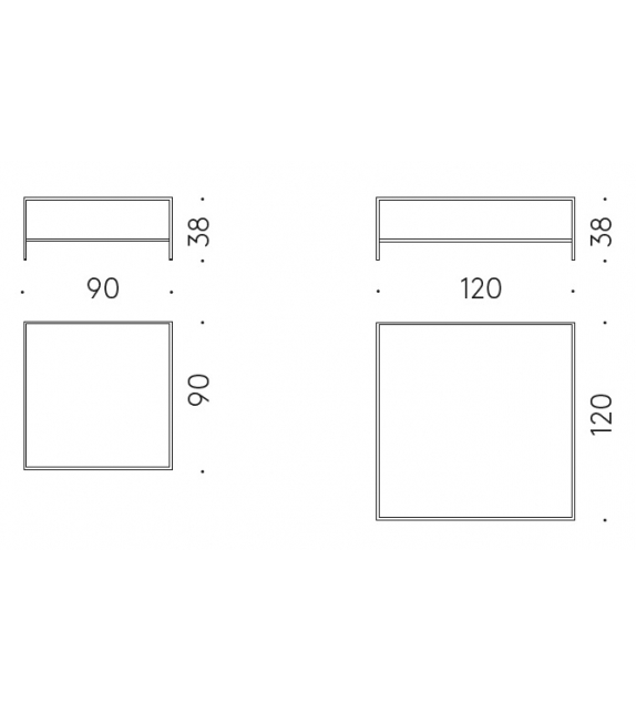 Quadrato Espositore DePadova Couchtisch
