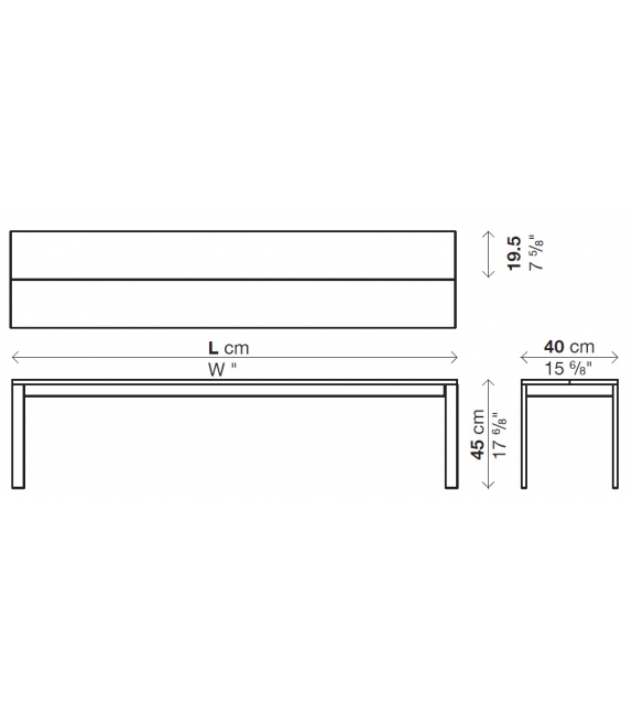 Be-Easy Slatted Kristalia Bench