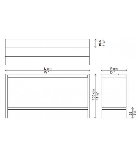 Be-Easy Slatted Kristalia Tavolo