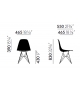 Eames Fiberglass Chair DSR Vitra Sedia