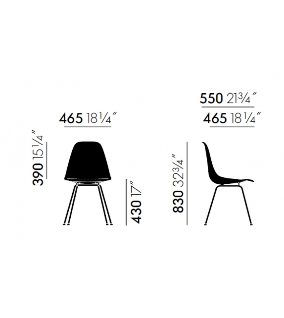 Eames Fiberglass Chair DSX Vitra Silla