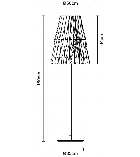 Stick F23 Fabbian Lampadaire