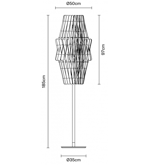 Stick F23 Fabbian Floor Lamp