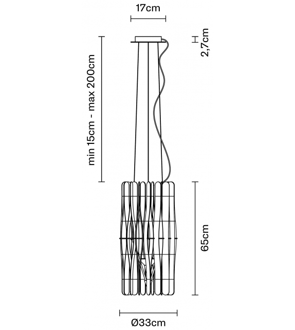 Stick F23 Fabbian Hängeleuchte