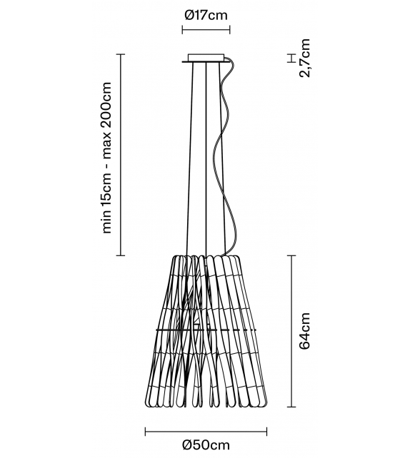 Stick F23 Fabbian Hängeleuchte