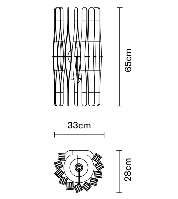 Stick F23 Fabbian Wall Lamp