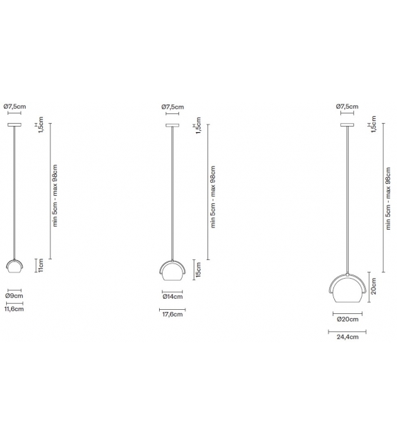 Beluga White D57 Fabbian Suspension