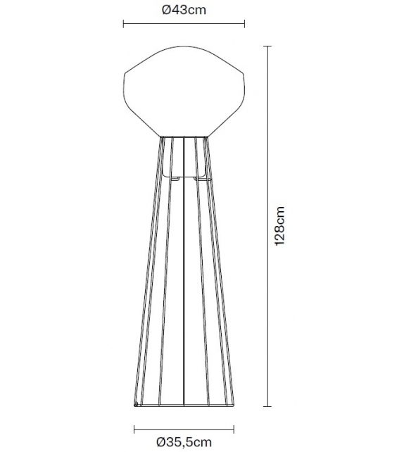 Aérostat F27 Fabbian Floor Lamp