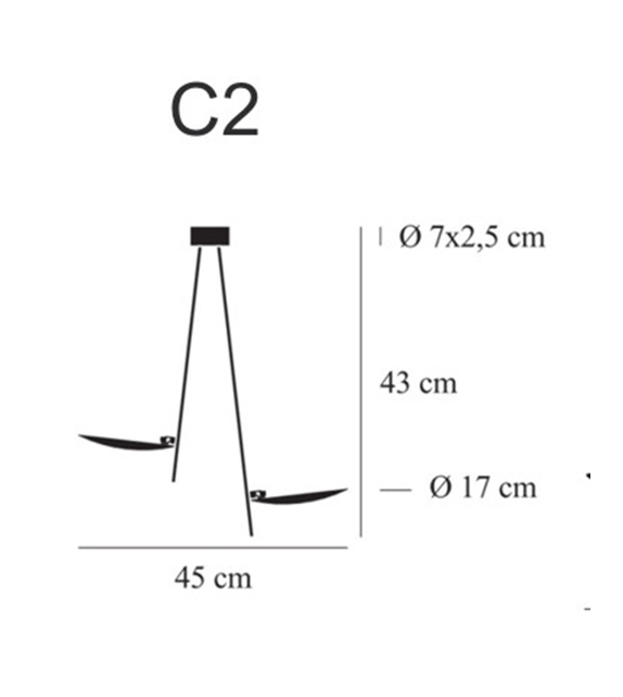 Lederam C2 Catellani&Smith Plafonnier