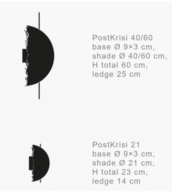 PostKrisi W 21 / 40 / 60 Catellani&Smith Lámpara de Pared