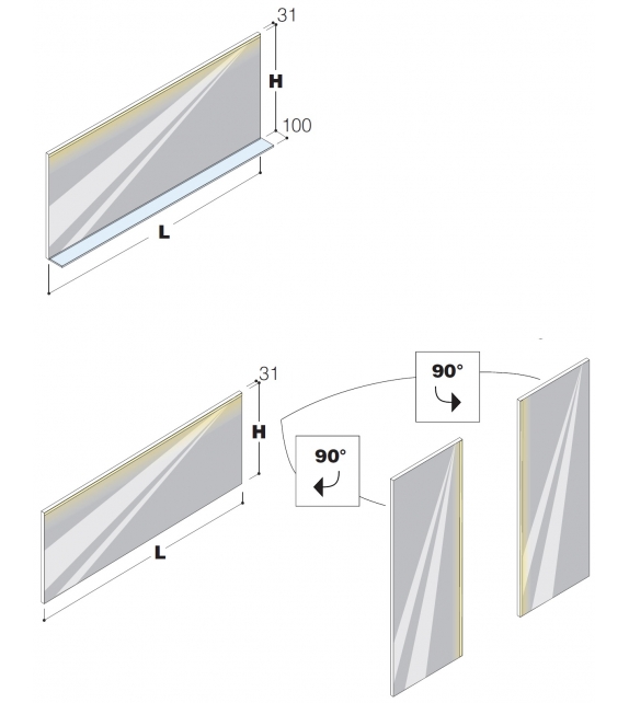 Led Line Boffi Mirror