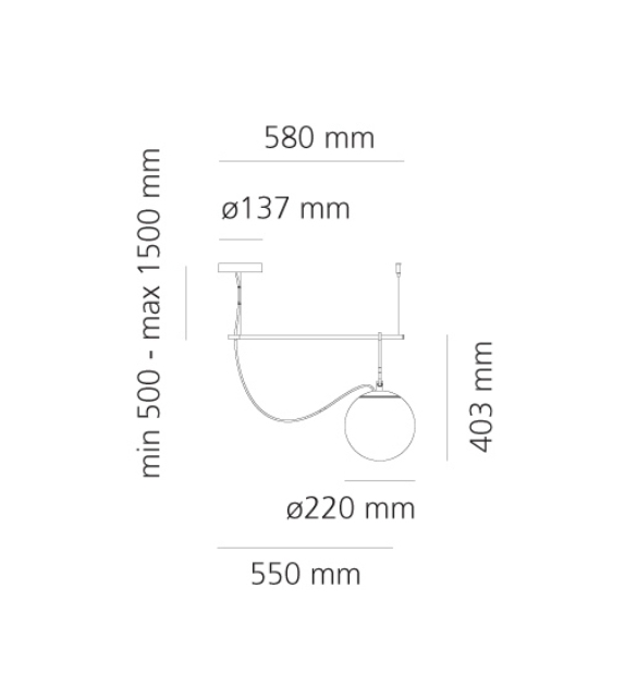 NH S1 14 Artemide Lampe de Suspension