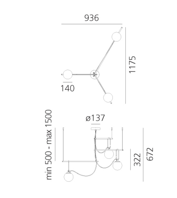 NH S3 14 Artemide Hängeleuchte