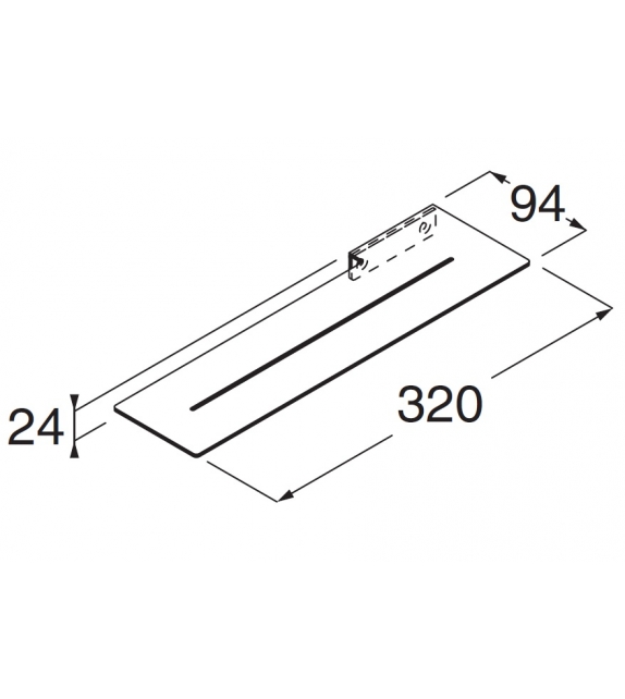 Blade Boffi étagère pour douche