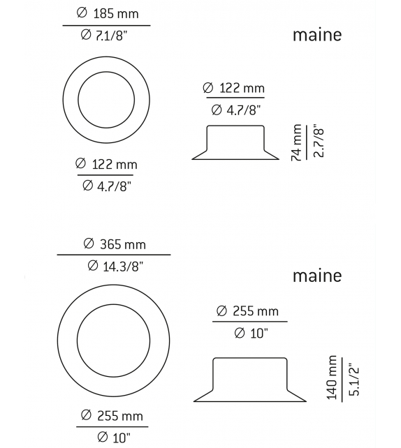 Maine Estiluz Lámpara de Pared/Techo