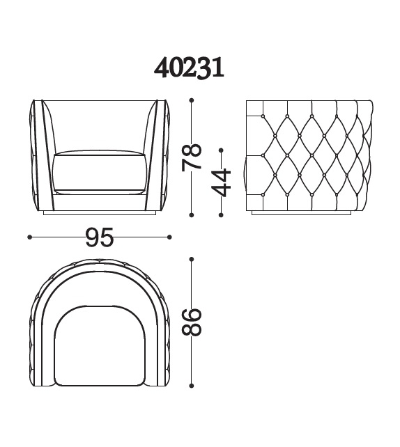 Leandro Opera Contemporary Armchair