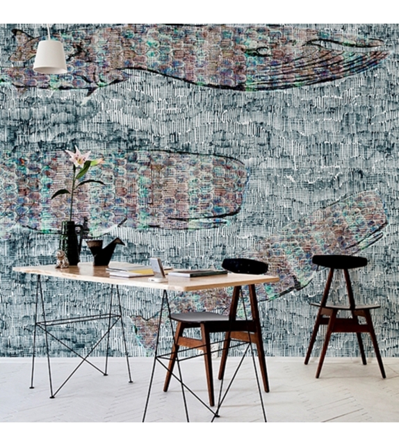 Pencil Birds Wall&Decò Wallpaper