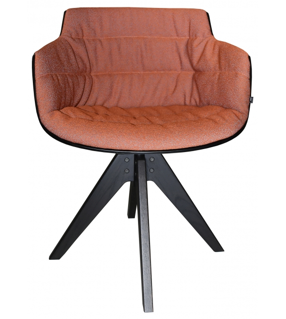 Flow Slim Color Polster Armstuhl mit 4 Füßen VN MDF Italia