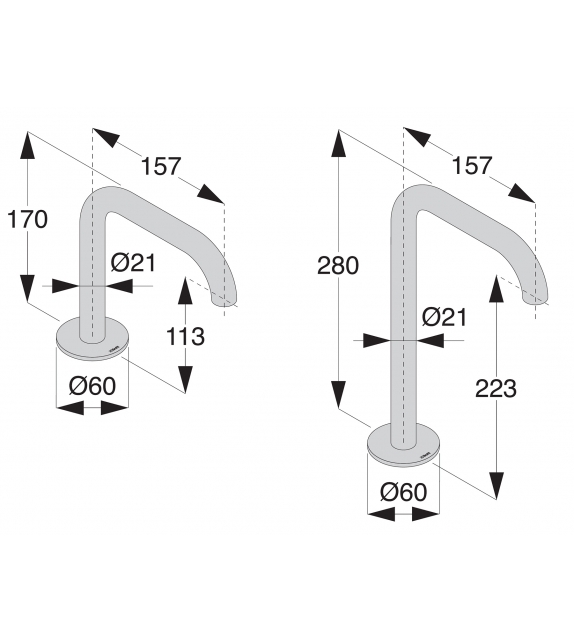 Eclipse Boffi Aufsatzwaschtisch-Auslauf