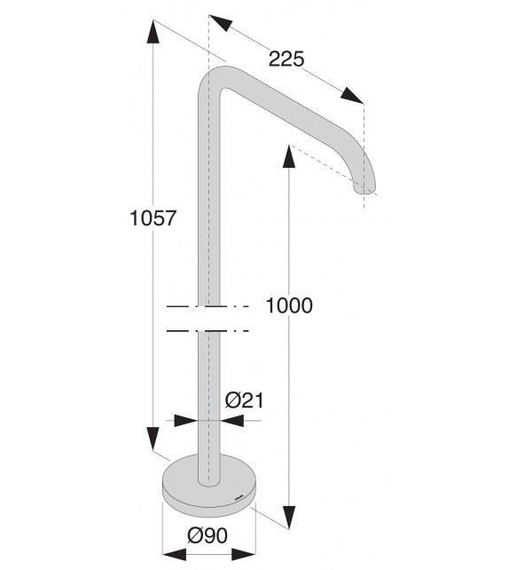 Eclipse Boffi Floor-Mounted Spout for Washbasin