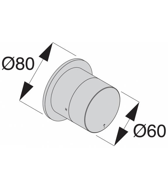 Eclipse Boffi Wall Mixer Tap for Washbasin/Shower