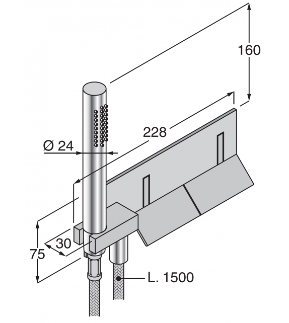 Wings Boffi Wall-mounted Bathtub/Shower Tap Set