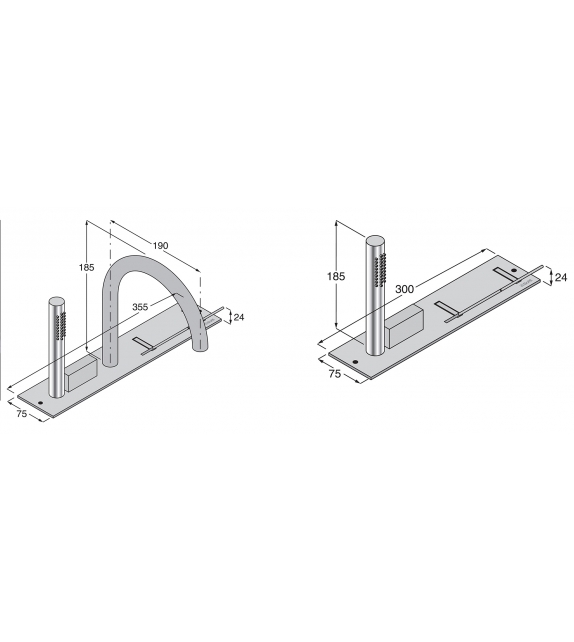 Wings Boffi Edge Bathtub Tap Group