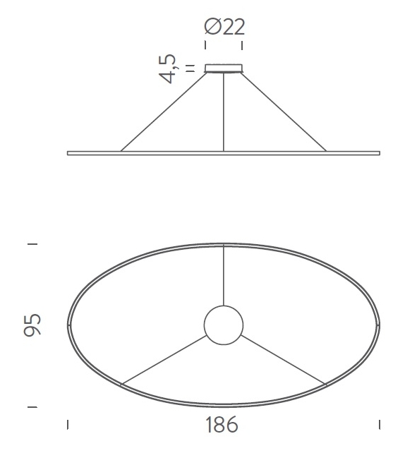Ellisse Mega Nemo Hängeleuchte
