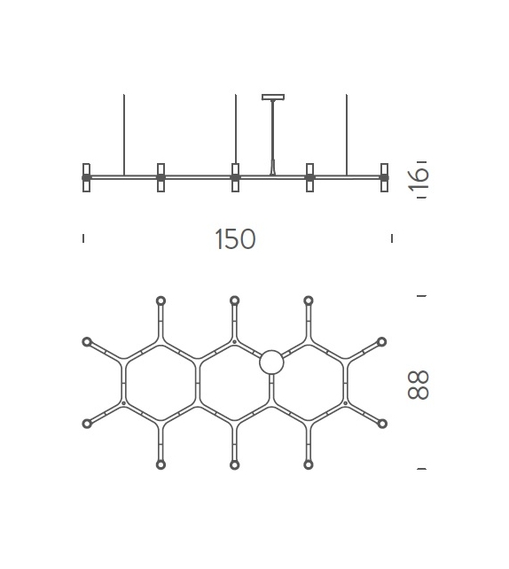 Crown Plana Nemo Lampadario