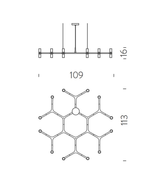 Crown Plana Minor Chandelier Nemo