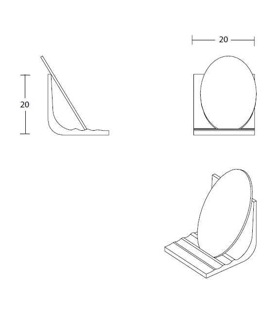 Narciso Lithea Tischspiegel