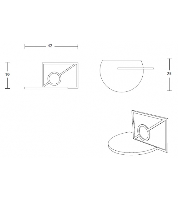 Fidia Lithea Set von Tablette & Schneidbrett