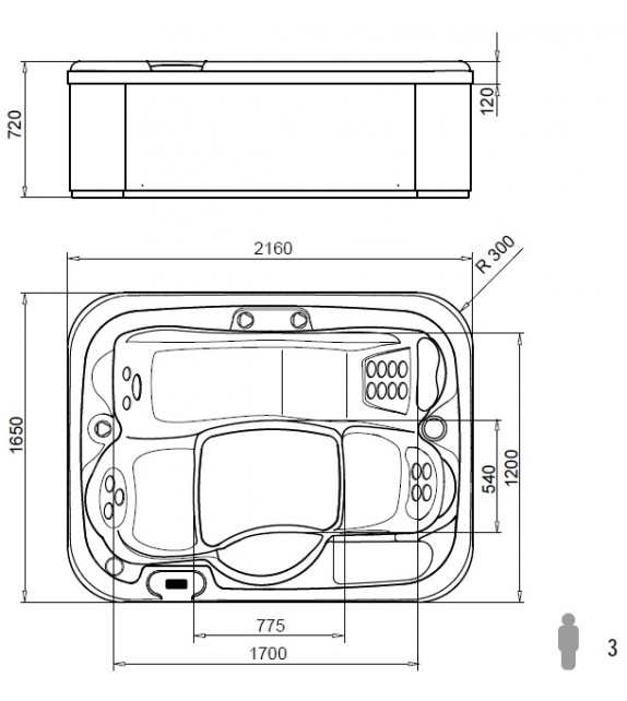MySpa 216/165 Glass1989 Spa Portátil