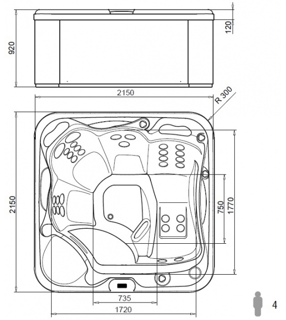 MySpa 215 Glass1989 Portable Spa