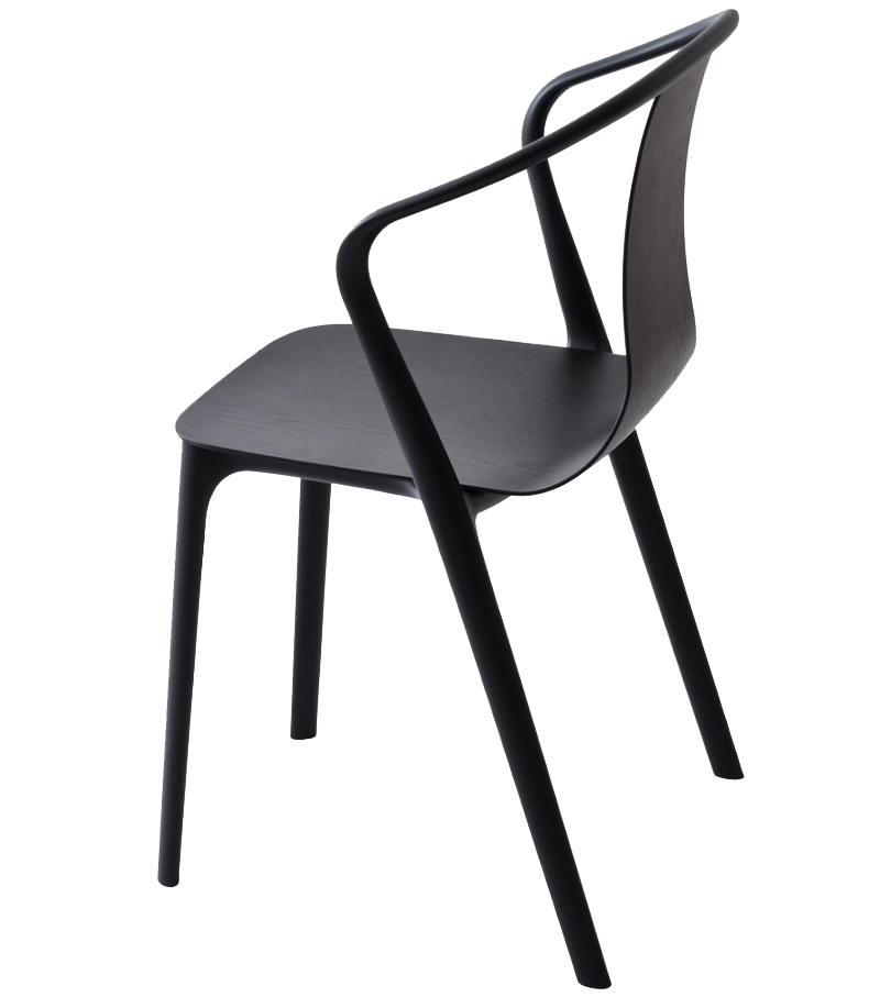 Belleville Armchair Wood Fauteuil Vitra