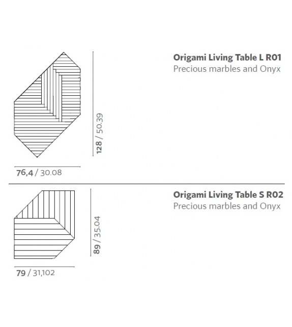 Origami Stripes Budri Couchtisch
