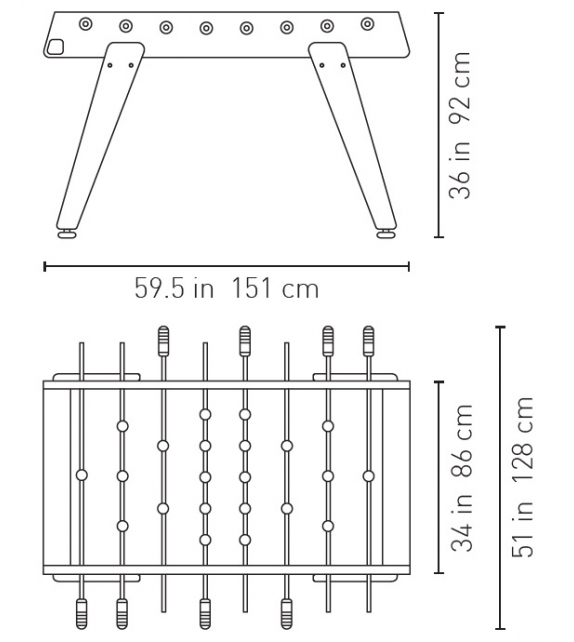 RS-3 Wood RS Barcelona Tischfußball