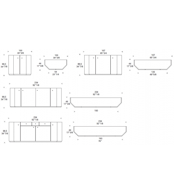 Bramantino Cassina Sideboard