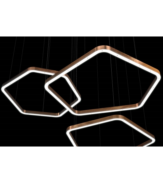 Light Ring Horizontal Polygonal Henge Lámpara de Suspensión