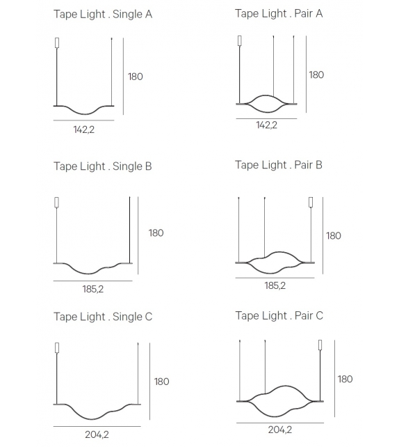 Tape Light Henge Lámpara de Suspensión
