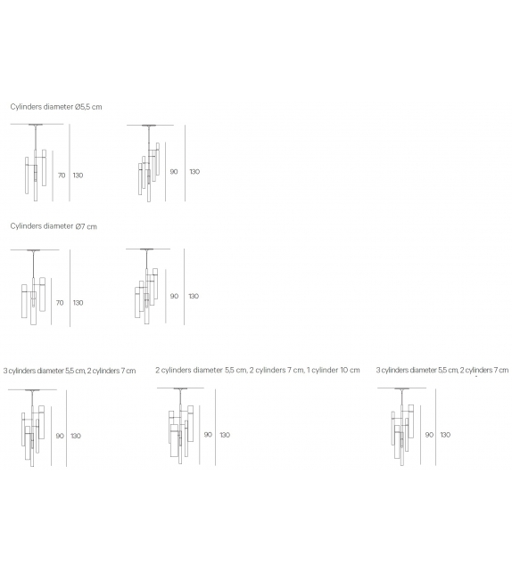 Tubular Light Henge Lámpara de Techo