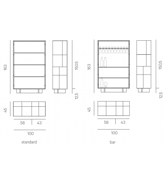 Henge Slim Side Vertical Cabinet